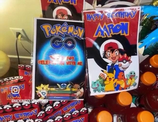 Editable Pokemon Party Bundle of of 6