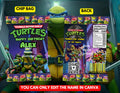Party favor turtles Chip bag Template