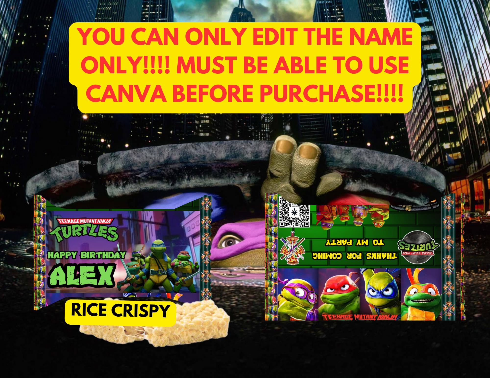 Ninja Rice Krispie Treat Turtle Party Favor (READ DESCRIPTION)