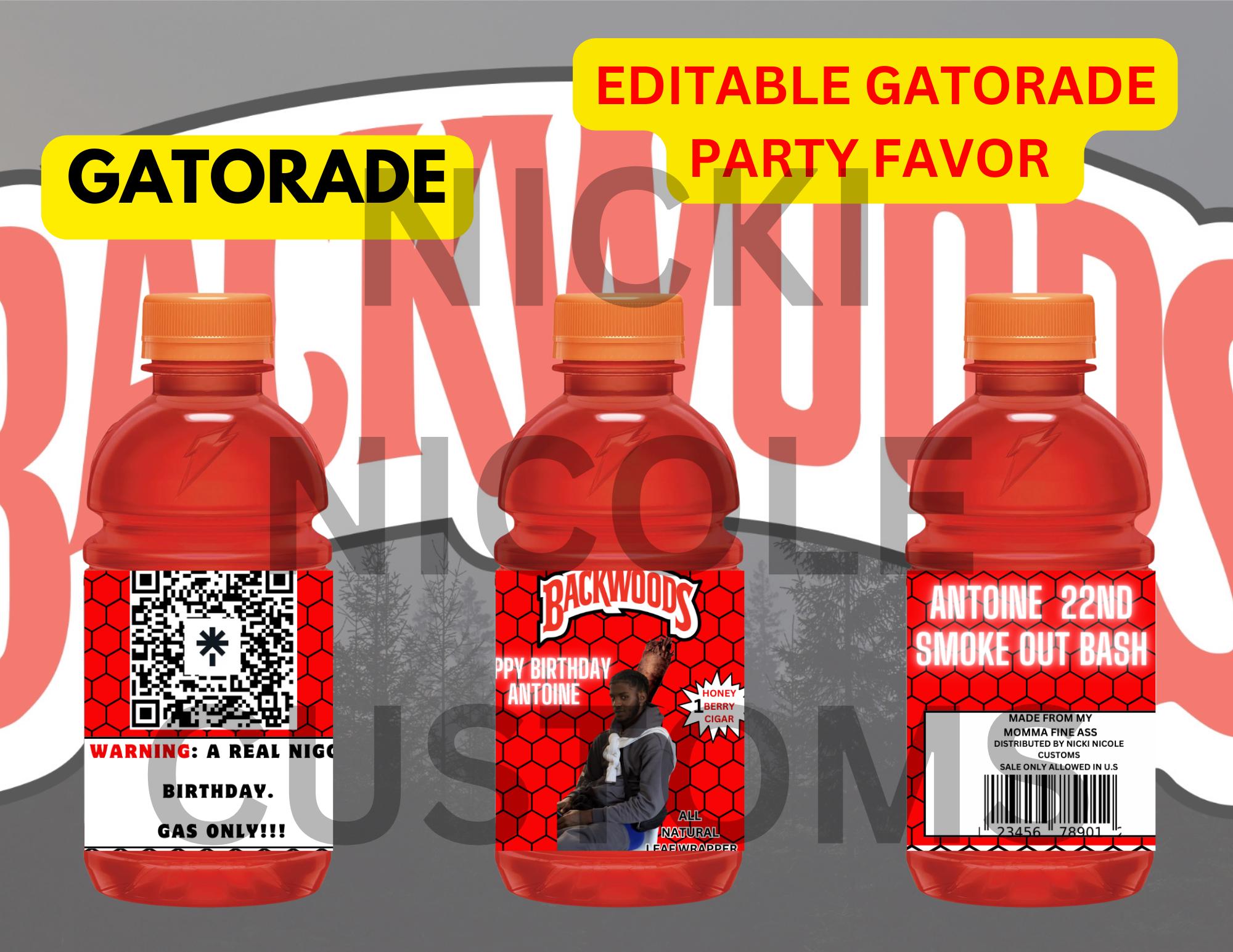 Editable gatorade backwood template