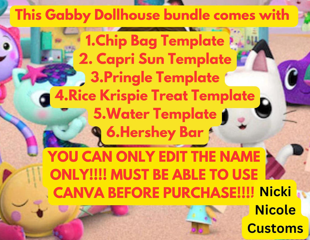 Gabby Party Dollhouse Bundle Of 7(READ DESCRIPTION)
