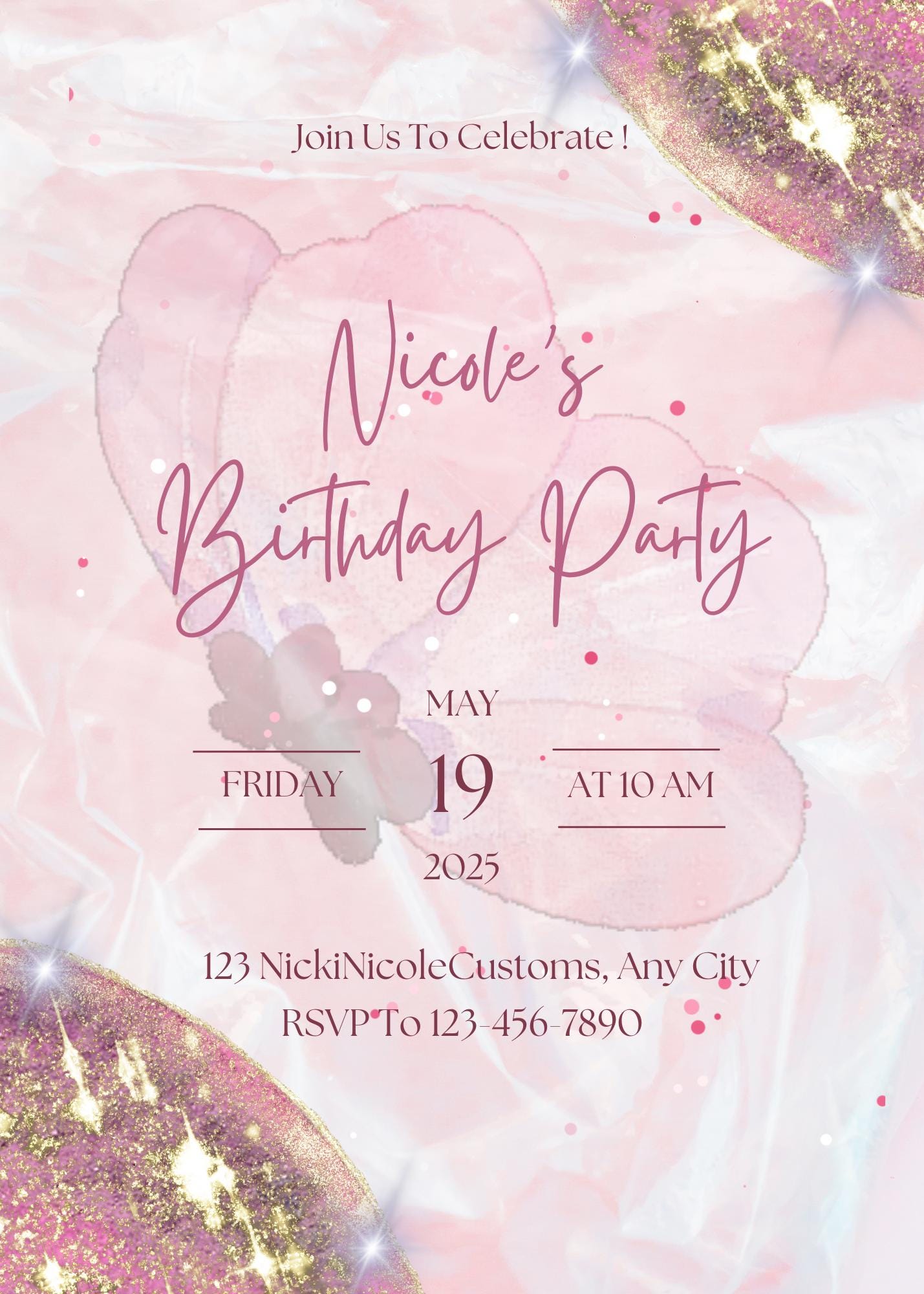 Elegant Video Invitation Editable