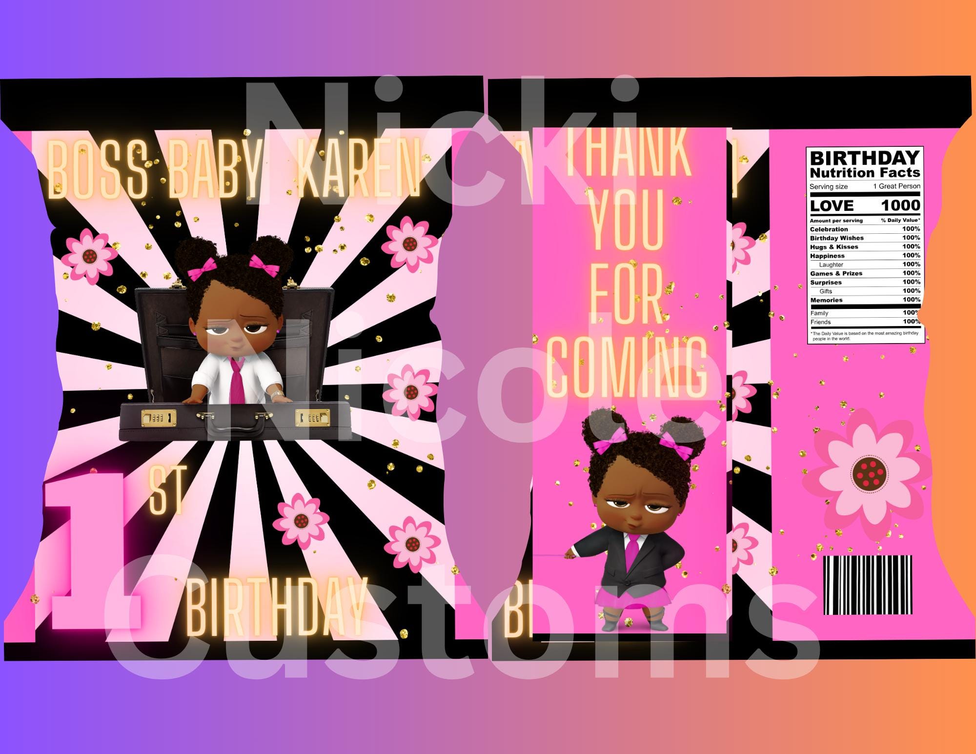 Boss Baby Party Bundle Of 8