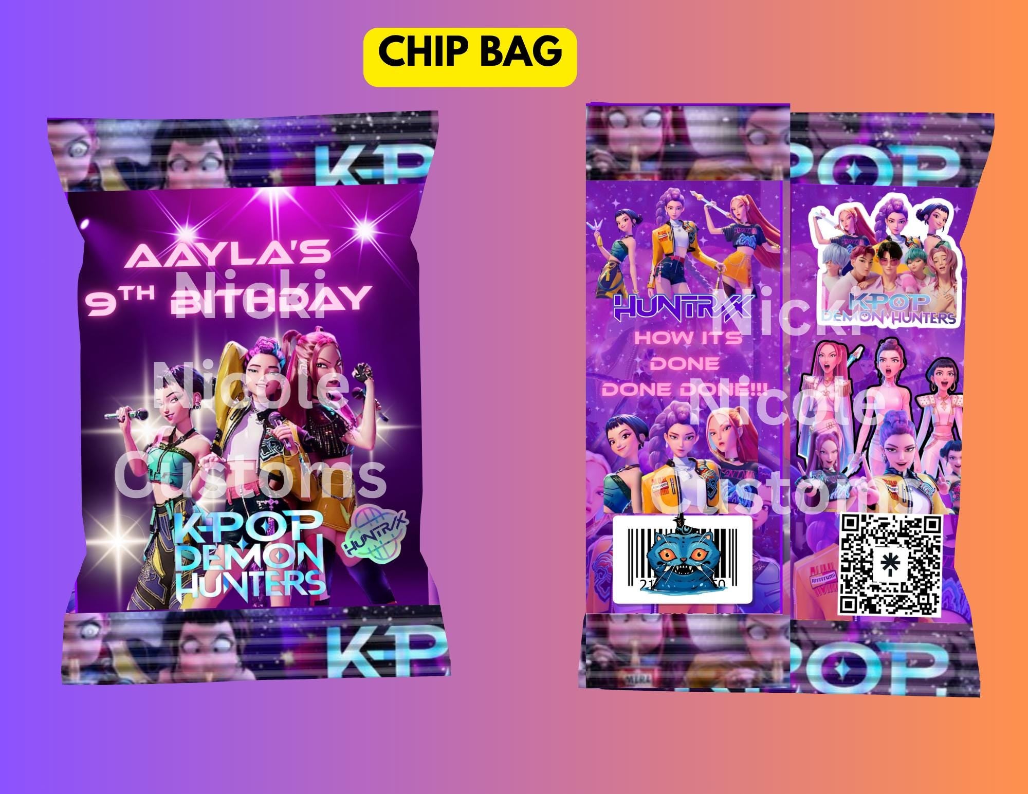 K Pop Demon Hunters Chip Bag
