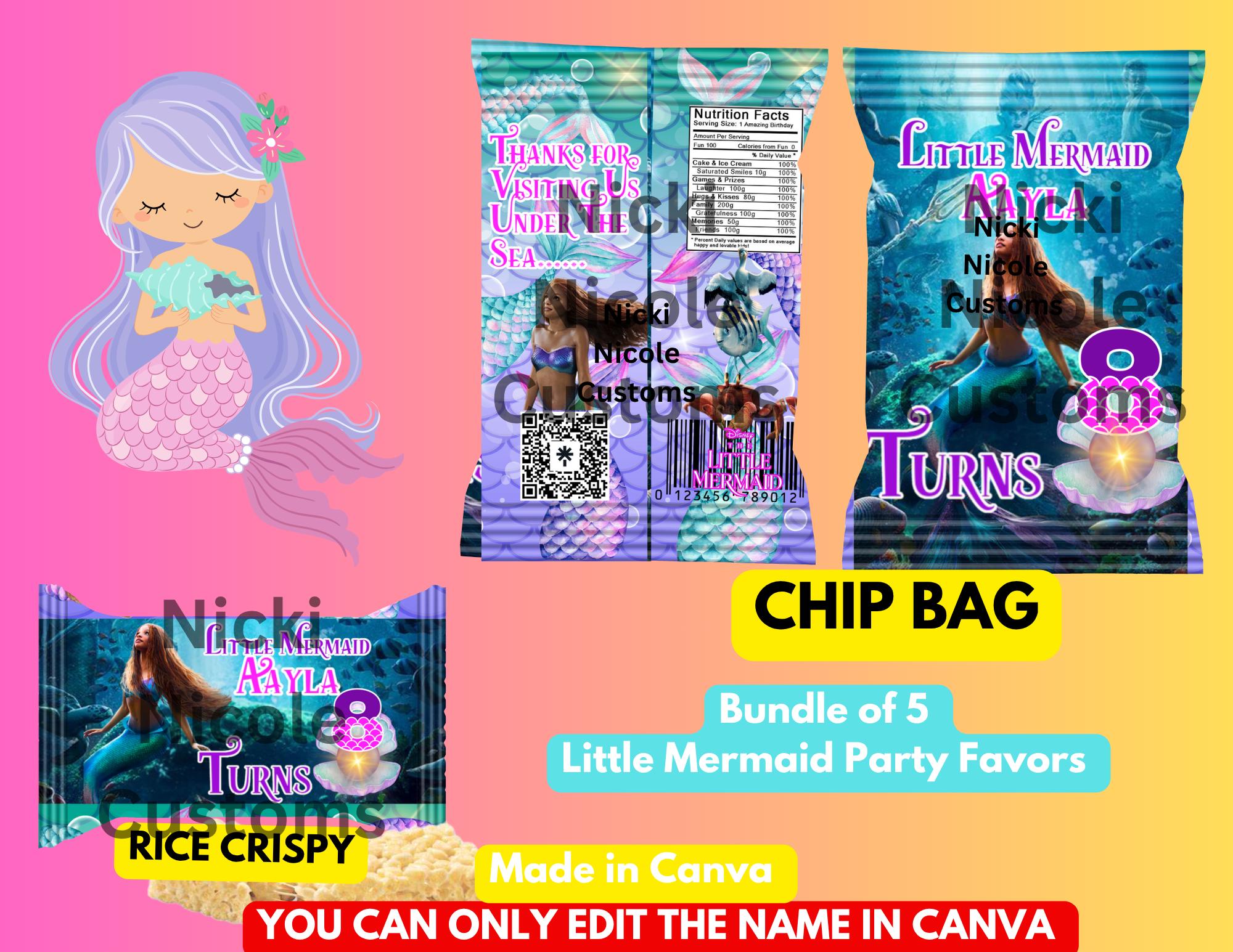Mermiad Themed Party Bundle Of 5