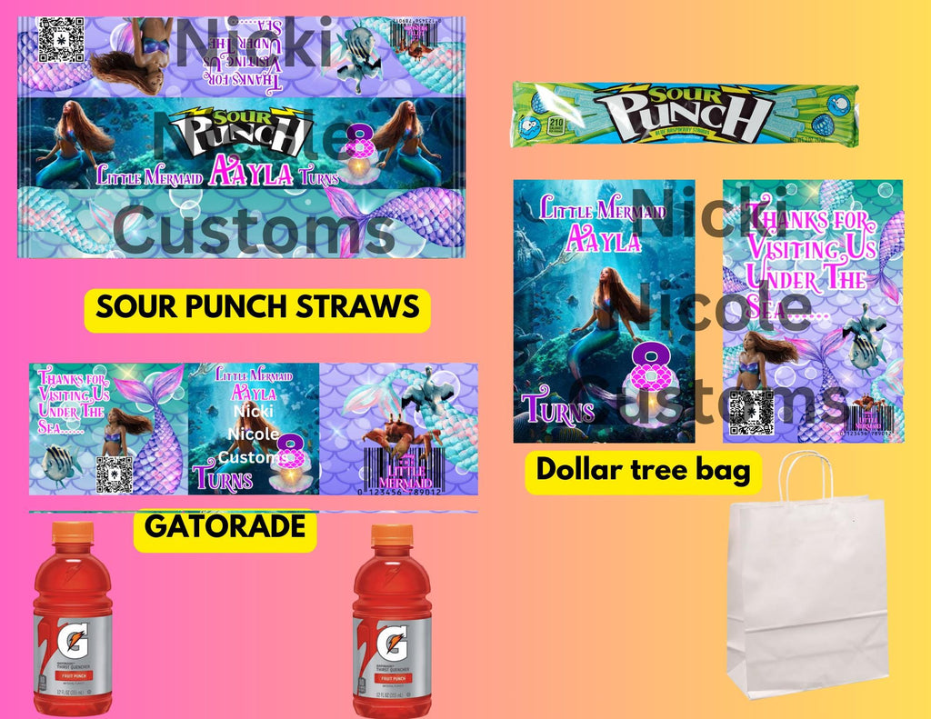Mermiad Themed Party Bundle Of 5