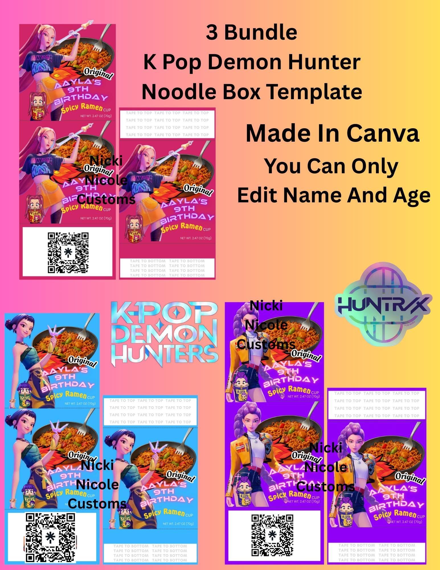 K Pop Noodle Box Template