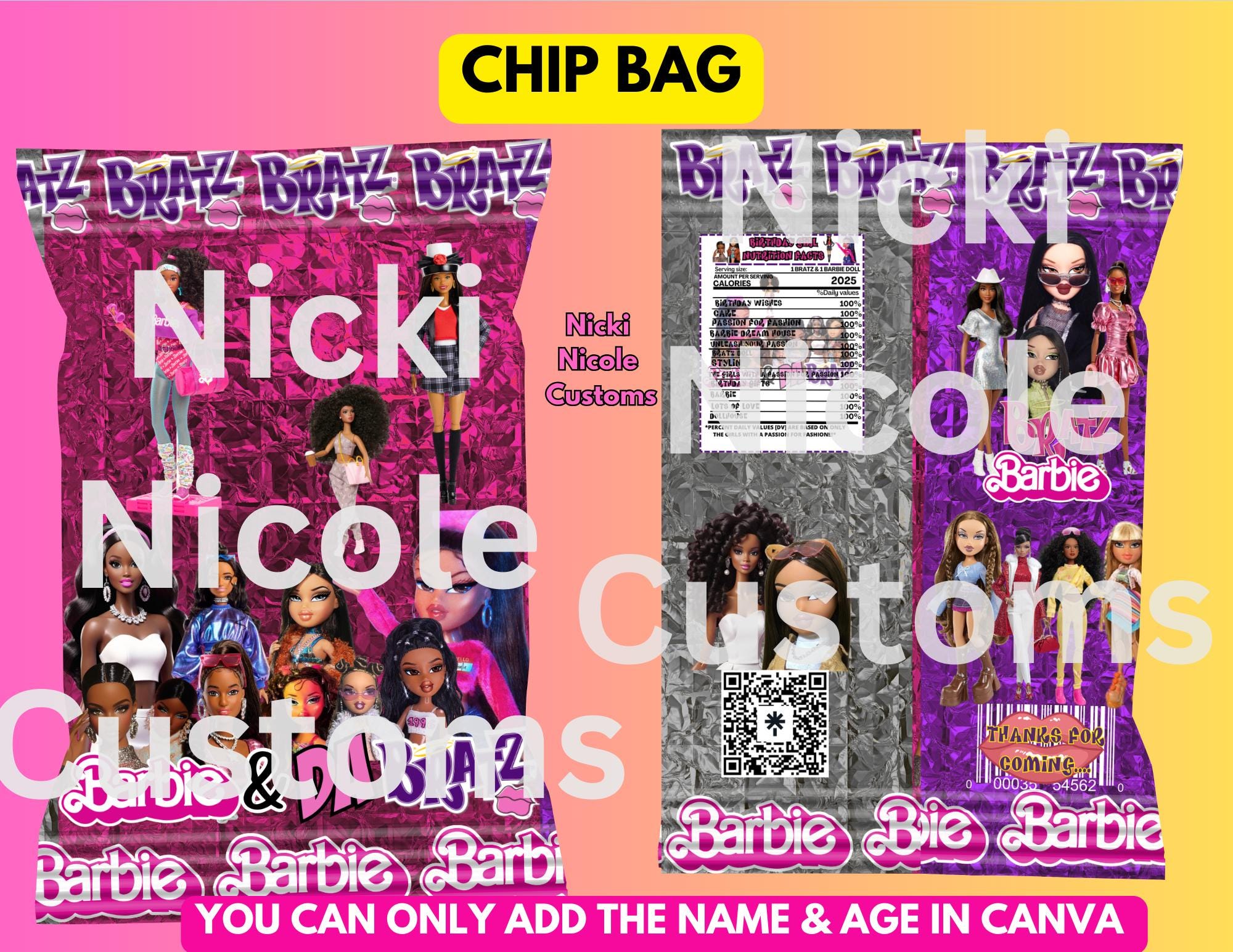 Barbie Bratz Party Favor Bundle #1