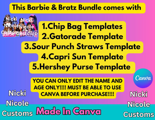 Barbie Bratz Party Favor Bundle #2