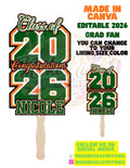 Editable 2026 Grad Fan